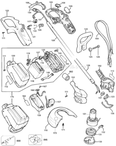 Page A Diagram and Parts List for CST1000 Type 1 Black and Decker Trimmer